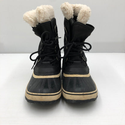 【中古品】【レディース】 SOREL ソレル WINTER CARNIVAL NL1495-011 ウィンター カーニバル ブーツ 靴 167-261006-ty-17-tag サイズ：24cm/US7 カラー：ブラック 万代Net店