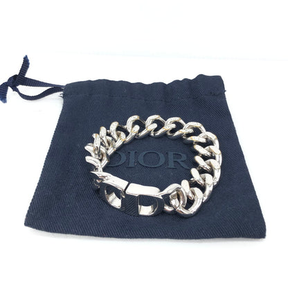 【現状渡し品】【メンズ】 CHRISTIAN DIOR クリスチャンディオール CD ICON CHAIN LINK BRACELET チェーン リンク ブレスレット アクセサリー 182-261007-na-11-tagh カラー：シルバー 万代Net店