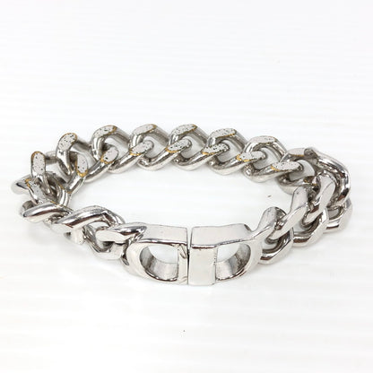 【現状渡し品】【メンズ】 CHRISTIAN DIOR クリスチャンディオール CD ICON CHAIN LINK BRACELET チェーン リンク ブレスレット アクセサリー 182-261007-na-11-tagh カラー：シルバー 万代Net店