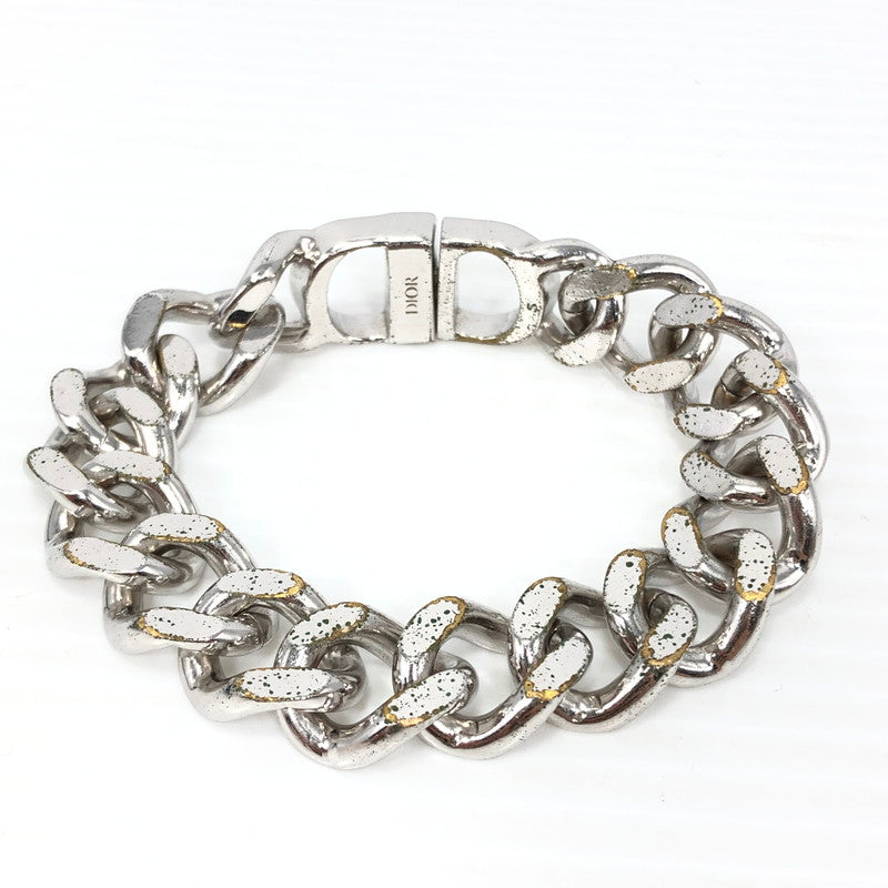 【現状渡し品】【メンズ】 CHRISTIAN DIOR クリスチャンディオール CD ICON CHAIN LINK BRACELET チェーン リンク ブレスレット アクセサリー 182-261007-na-11-tagh カラー：シルバー 万代Net店