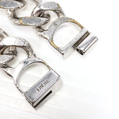 【現状渡し品】【メンズ】 CHRISTIAN DIOR クリスチャンディオール CD ICON CHAIN LINK BRACELET チェーン リンク ブレスレット アクセサリー 182-261007-na-11-tagh カラー：シルバー 万代Net店