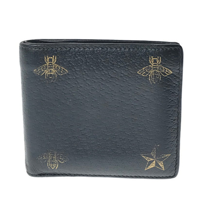 【現状渡し品】【メンズ】 GUCCI グッチ BEE AND STAR COIN WALLET 495053 DJ2KT 8474 ビー アンド スター 二つ折り財布 181-261013-na-22-tagh カラー：ブラック 万代Net店