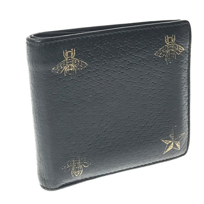 【現状渡し品】【メンズ】 GUCCI グッチ BEE AND STAR COIN WALLET 495053 DJ2KT 8474 ビー アンド スター 二つ折り財布 181-261013-na-22-tagh カラー：ブラック 万代Net店
