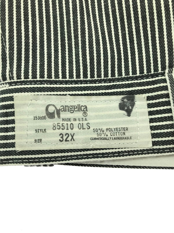 【中古品】【メンズ】 ANGELICA アンジェリカ STRIPE WORK PANTS ストライプ ワーク パンツ 157-261010-ty-17-tagh サイズ：32X カラー：ホワイト/ブラック 万代Net店