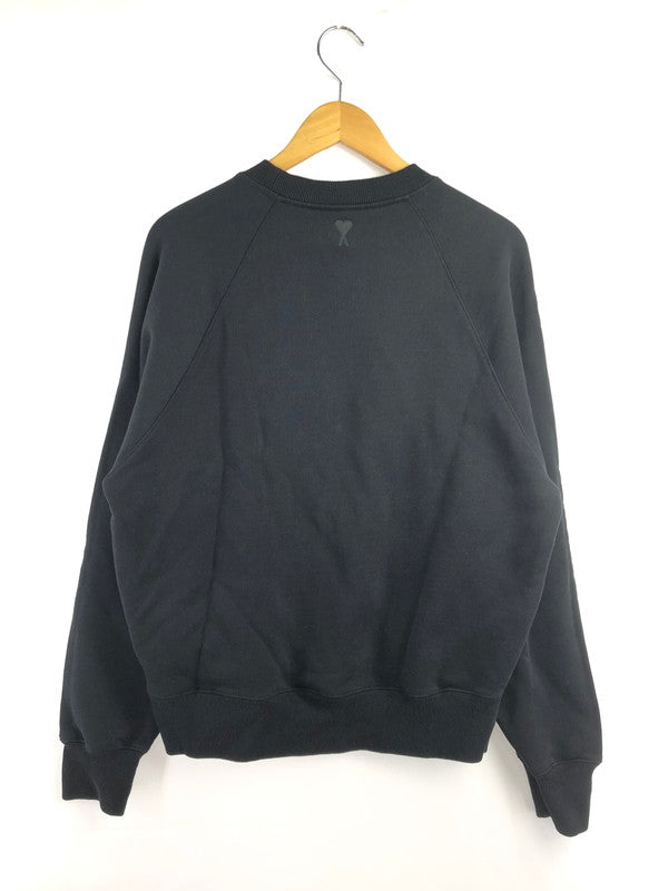 【中古品】【メンズ】 AMI PARIS アミ パリス SWEAT SHIRT USW024.747 スウェットシャツ トレーナー 141-260930-ty-10-tagh サイズ：L カラー：ブラック 万代Net店
