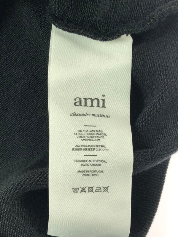 【中古品】【メンズ】 AMI PARIS アミ パリス SWEAT SHIRT USW024.747 スウェットシャツ トレーナー 141-260930-ty-10-tagh サイズ：L カラー：ブラック 万代Net店