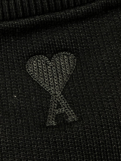 【中古品】【メンズ】 AMI PARIS アミ パリス SWEAT SHIRT USW024.747 スウェットシャツ トレーナー 141-260930-ty-10-tagh サイズ：L カラー：ブラック 万代Net店