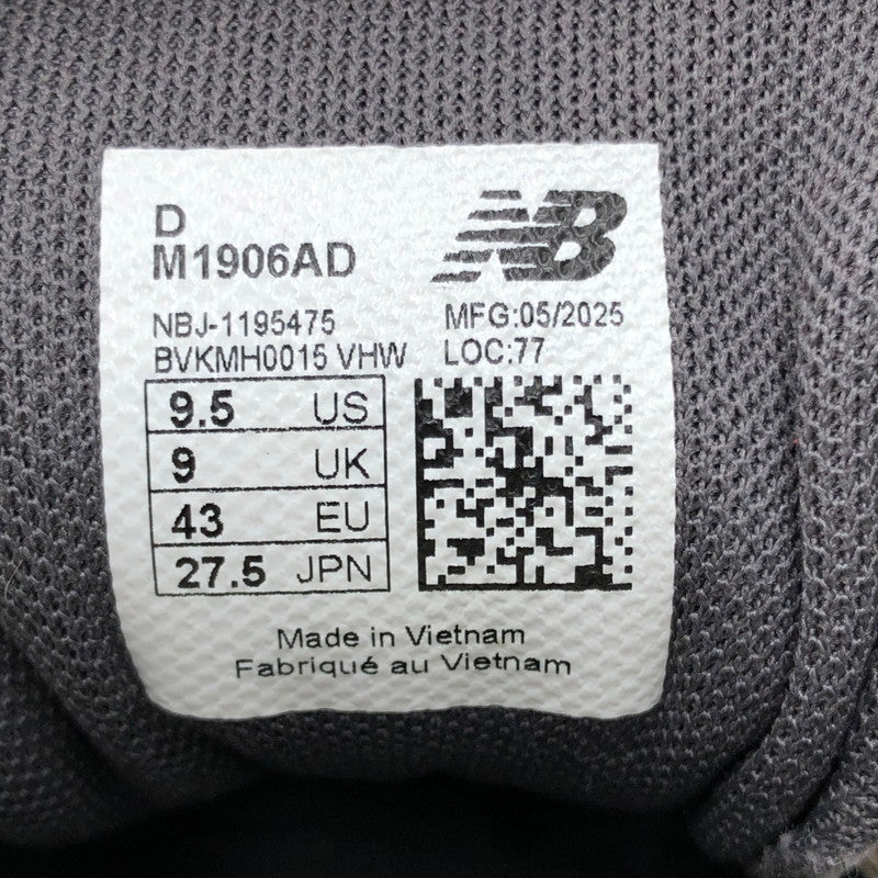 【中古品】【メンズ】 NEW BALANCE ニューバランス SNEAKER M1906AD スニーカー 靴 162-261006-ty-04-tag サイズ：27.5cm/US9.5 カラー：グレー/シルバー 万代Net店