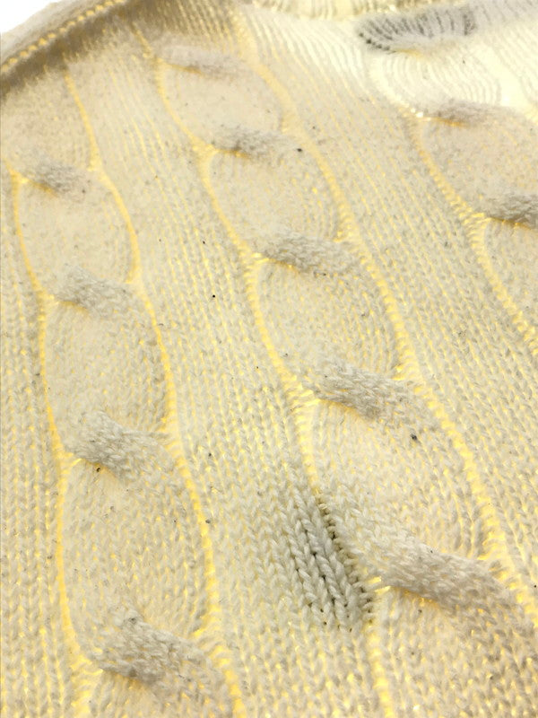 【中古品】【メンズ】 POLO RALPH LAUREN ポロ・ラルフローレン CABLE KNIT SWEATER ケーブル ニット セーター トップス 146-261002-rt-25-tagh サイズ：L カラー：ホワイト 万代Net店