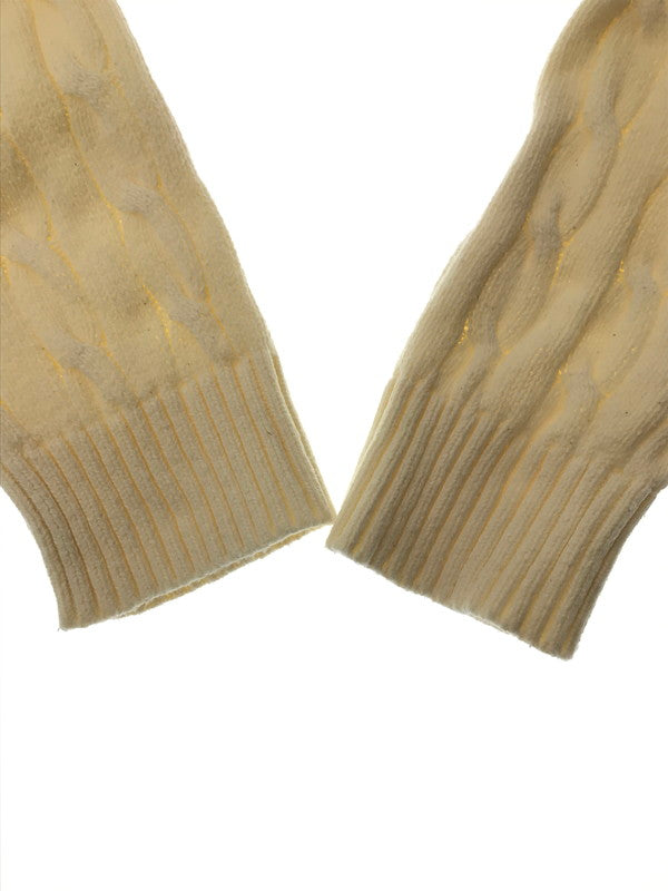 【中古品】【メンズ】 POLO RALPH LAUREN ポロ・ラルフローレン CABLE KNIT SWEATER ケーブル ニット セーター トップス 146-261002-rt-25-tagh サイズ：L カラー：ホワイト 万代Net店
