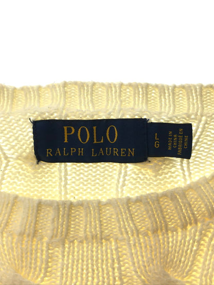 【中古品】【メンズ】 POLO RALPH LAUREN ポロ・ラルフローレン CABLE KNIT SWEATER ケーブル ニット セーター トップス 146-261002-rt-25-tagh サイズ：L カラー：ホワイト 万代Net店