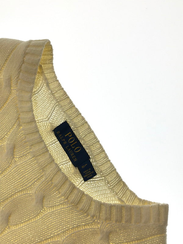 【中古品】【メンズ】 POLO RALPH LAUREN ポロ・ラルフローレン CABLE KNIT SWEATER ケーブル ニット セーター トップス 146-261002-rt-25-tagh サイズ：L カラー：ホワイト 万代Net店
