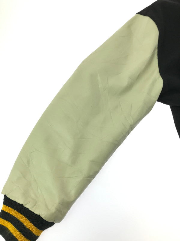 【現状渡し品】【メンズ】 NEFF ネフ 90's VARSITY JACKET BLACK YELLOW USA製 90年代 バーシティー ジャケット アウター 146-261002-rt-28-tagh サイズ：L カラー：ブラック 万代Net店