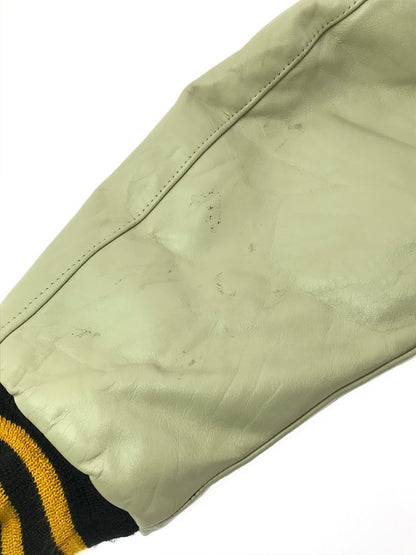 【現状渡し品】【メンズ】 NEFF ネフ 90's VARSITY JACKET BLACK YELLOW USA製 90年代 バーシティー ジャケット アウター 146-261002-rt-28-tagh サイズ：L カラー：ブラック 万代Net店