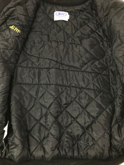 【現状渡し品】【メンズ】 NEFF ネフ 90's VARSITY JACKET BLACK YELLOW USA製 90年代 バーシティー ジャケット アウター 146-261002-rt-28-tagh サイズ：L カラー：ブラック 万代Net店