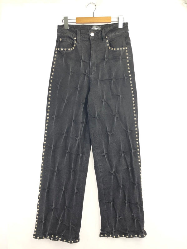 【中古品】【メンズ】 GUAPI グアピ OBSIDIAN BLACK PEARLS DENIM オブシディアン ブラック パールズ デニム 153-260930-ty-09-tagh サイズ：28 カラー：ブラック 万代Net店