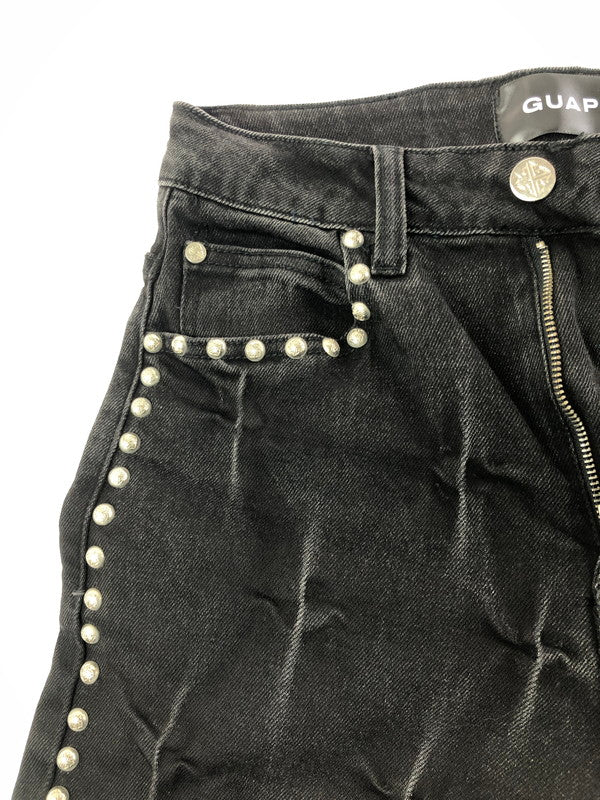【中古品】【メンズ】 GUAPI グアピ OBSIDIAN BLACK PEARLS DENIM オブシディアン ブラック パールズ デニム 153-260930-ty-09-tagh サイズ：28 カラー：ブラック 万代Net店