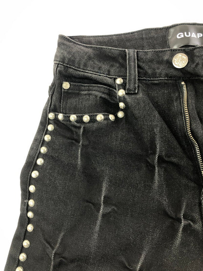 【中古品】【メンズ】 GUAPI グアピ OBSIDIAN BLACK PEARLS DENIM オブシディアン ブラック パールズ デニム 153-260930-ty-09-tagh サイズ：28 カラー：ブラック 万代Net店