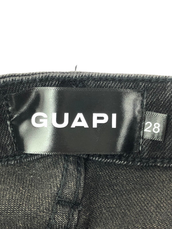 【中古品】【メンズ】 GUAPI グアピ OBSIDIAN BLACK PEARLS DENIM オブシディアン ブラック パールズ デニム 153-260930-ty-09-tagh サイズ：28 カラー：ブラック 万代Net店