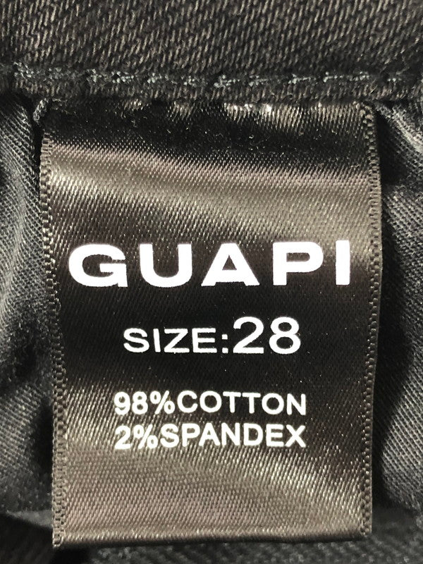 【中古品】【メンズ】 GUAPI グアピ OBSIDIAN BLACK PEARLS DENIM オブシディアン ブラック パールズ デニム 153-260930-ty-09-tagh サイズ：28 カラー：ブラック 万代Net店