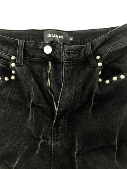 【中古品】【メンズ】 GUAPI グアピ OBSIDIAN BLACK PEARLS DENIM オブシディアン ブラック パールズ デニム 153-260930-ty-09-tagh サイズ：28 カラー：ブラック 万代Net店