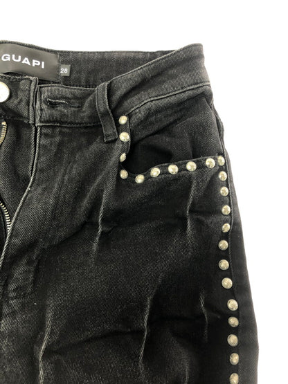 【中古品】【メンズ】 GUAPI グアピ OBSIDIAN BLACK PEARLS DENIM オブシディアン ブラック パールズ デニム 153-260930-ty-09-tagh サイズ：28 カラー：ブラック 万代Net店
