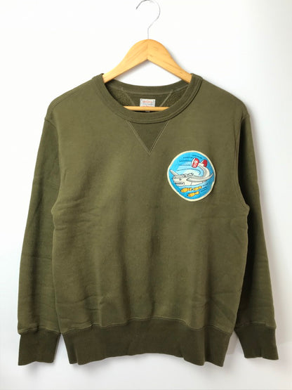 【中古品】【メンズ】 THE REAL MCCOY'S ザリアルマッコイズ MILITARY PRINT SWEATSHIRT JOLLY ROGER MC25120 ミリタリー プリント スウェットシャツ トレーナー 145-261002-rt-24-tagh サイズ：S カラー：カーキ 万代Net店