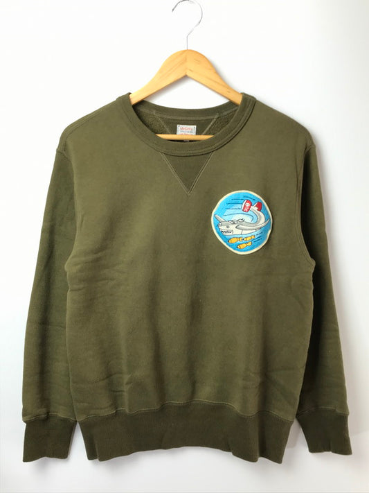 【中古品】【メンズ】 THE REAL MCCOY'S ザリアルマッコイズ MILITARY PRINT SWEATSHIRT JOLLY ROGER MC25120 ミリタリー プリント スウェットシャツ トレーナー 145-261002-rt-24-tagh サイズ：S カラー：カーキ 万代Net店