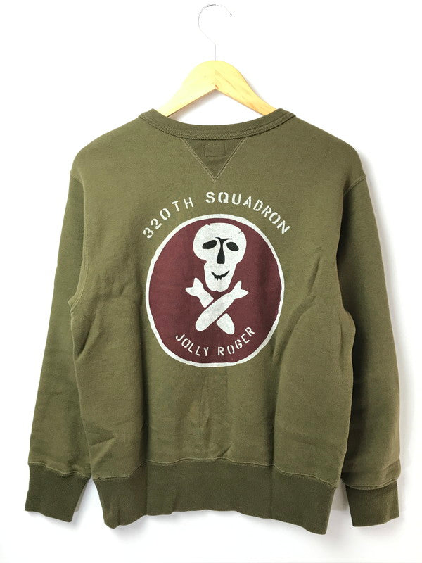 【中古品】【メンズ】 THE REAL MCCOY'S ザリアルマッコイズ MILITARY PRINT SWEATSHIRT JOLLY ROGER MC25120 ミリタリー プリント スウェットシャツ トレーナー 145-261002-rt-24-tagh サイズ：S カラー：カーキ 万代Net店
