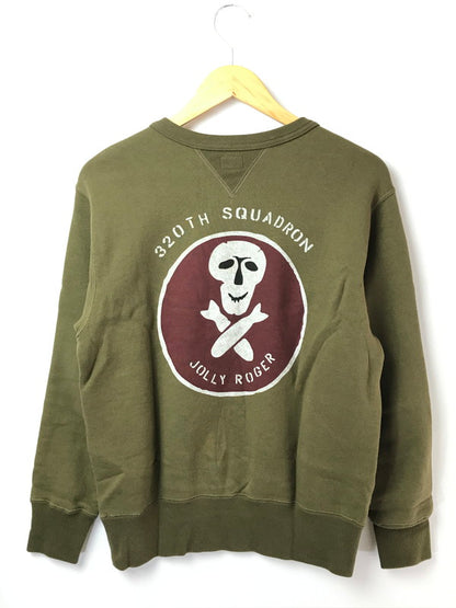 【中古品】【メンズ】 THE REAL MCCOY'S ザリアルマッコイズ MILITARY PRINT SWEATSHIRT JOLLY ROGER MC25120 ミリタリー プリント スウェットシャツ トレーナー 145-261002-rt-24-tagh サイズ：S カラー：カーキ 万代Net店