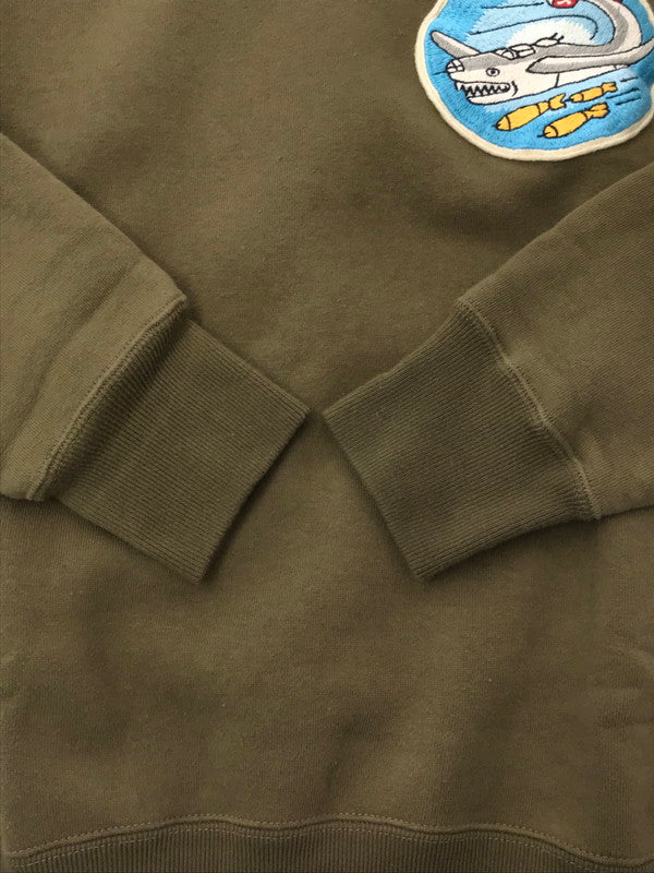 【中古品】【メンズ】 THE REAL MCCOY'S ザリアルマッコイズ MILITARY PRINT SWEATSHIRT JOLLY ROGER MC25120 ミリタリー プリント スウェットシャツ トレーナー 145-261002-rt-24-tagh サイズ：S カラー：カーキ 万代Net店