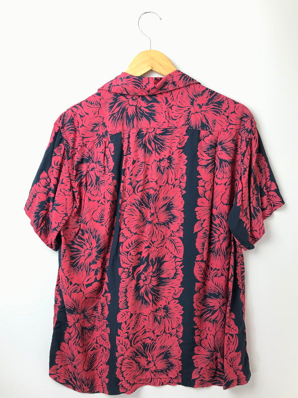 【中古品】【メンズ】 SUN SURF サンサーフ FLOWER MOTIF ALOHA SHIRT RED NAVY フラワー モチーフ アロハシャツ トップス 145-261002-rt-22-tagh サイズ：不明 下記参照 カラー：レッド 万代Net店