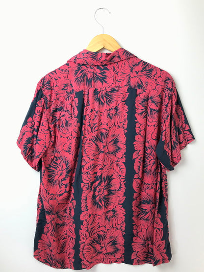 【中古品】【メンズ】 SUN SURF サンサーフ FLOWER MOTIF ALOHA SHIRT RED NAVY フラワー モチーフ アロハシャツ トップス 145-261002-rt-22-tagh サイズ：不明 下記参照 カラー：レッド 万代Net店