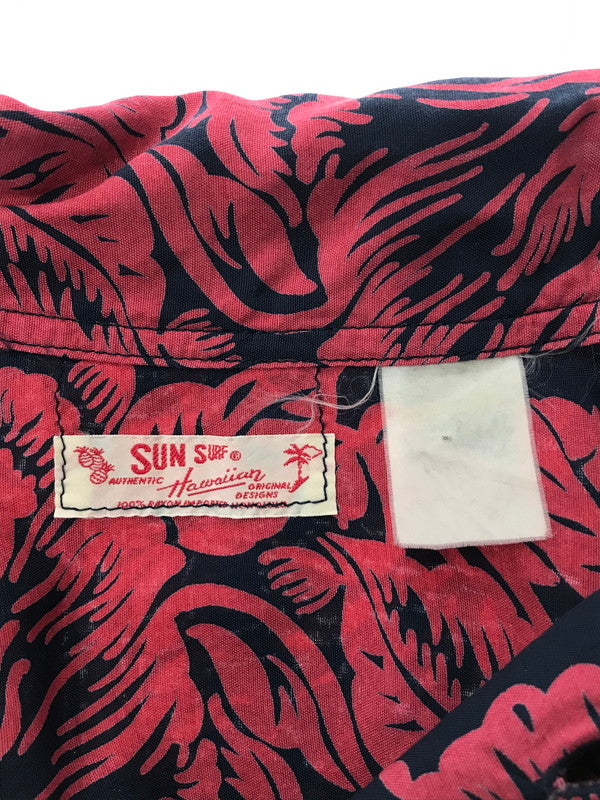 【中古品】【メンズ】 SUN SURF サンサーフ FLOWER MOTIF ALOHA SHIRT RED NAVY フラワー モチーフ アロハシャツ トップス 145-261002-rt-22-tagh サイズ：不明 下記参照 カラー：レッド 万代Net店