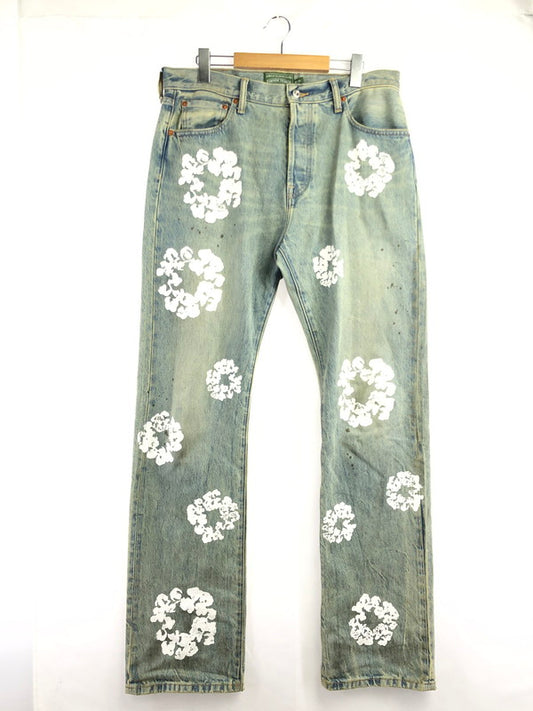 【中古品】【メンズ】 DENIM TEARS デニムティアーズ STRAIGHT DENIM PANTS SS26BSTRAIGHT1683 ストレート デニムパンツ ボトムス "DIRTY WASH" 153-261001-na-05-tagh サイズ：34/34 カラー：ライトインディゴ 万代Net店