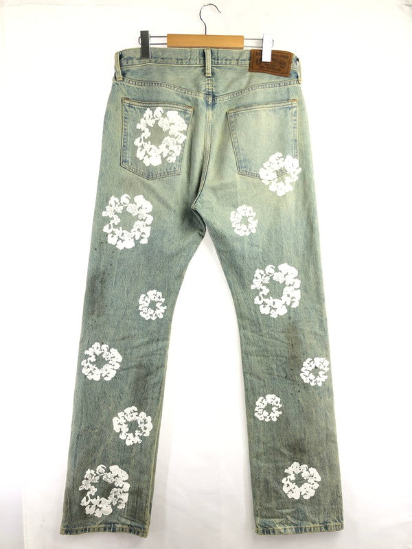 【中古品】【メンズ】 DENIM TEARS デニムティアーズ STRAIGHT DENIM PANTS SS26BSTRAIGHT1683 ストレート デニムパンツ ボトムス "DIRTY WASH" 153-261001-na-05-tagh サイズ：34/34 カラー：ライトインディゴ 万代Net店