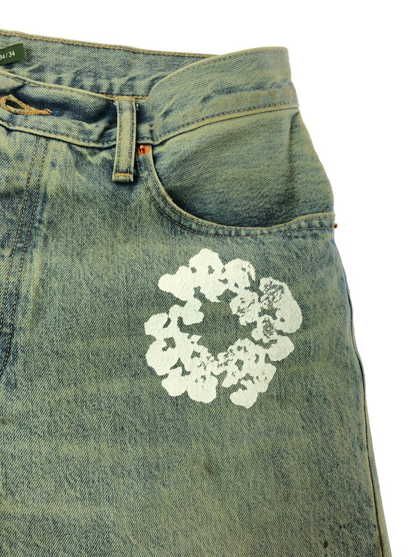 【中古品】【メンズ】 DENIM TEARS デニムティアーズ STRAIGHT DENIM PANTS SS26BSTRAIGHT1683 ストレート デニムパンツ ボトムス "DIRTY WASH" 153-261001-na-05-tagh サイズ：34/34 カラー：ライトインディゴ 万代Net店