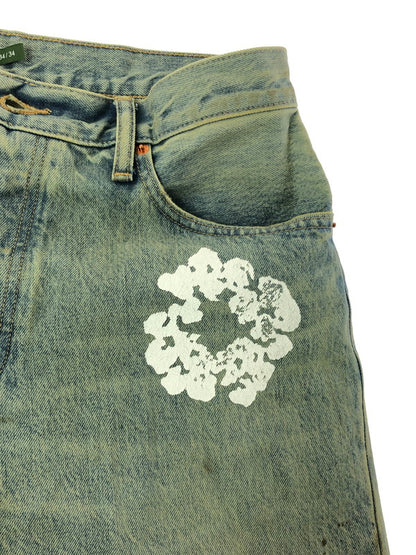 【中古品】【メンズ】 DENIM TEARS デニムティアーズ STRAIGHT DENIM PANTS SS26BSTRAIGHT1683 ストレート デニムパンツ ボトムス "DIRTY WASH" 153-261001-na-05-tagh サイズ：34/34 カラー：ライトインディゴ 万代Net店