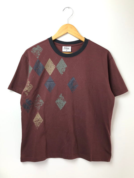 【中古美品】【メンズ】 MOODON ORDINARY ムード・オン・オーディナリー T-SHIRT BURGUNDY Tシャツ 半袖Tシャツ トップス 142-261002-rt-35-tagh サイズ：M カラー：バーガンディー 万代Net店