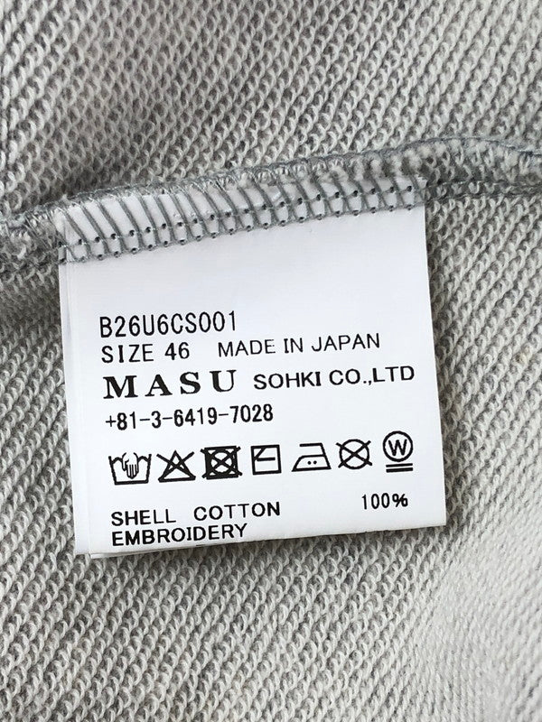 【中古品】【メンズ】 MASU BOYS エムエーエスユー ボーイズ 26SS SHORT ZIP UP HOODIE B26U6CS001 2026年春夏 ショート ジップアップ フーディー 142-260930-ty-04-tagh サイズ：46 カラー：グレー 万代Net店