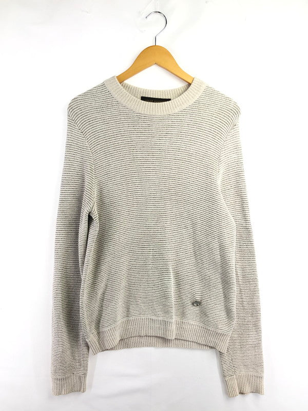 【中古品】【メンズ】 LOUIS VUITTON ルイ・ヴィトン LV BUTTON KNIT SWEATER エルブイ ボタン ニット セーター 179-260930-ty-05-tagh サイズ：S カラー：ベージュ 万代Net店