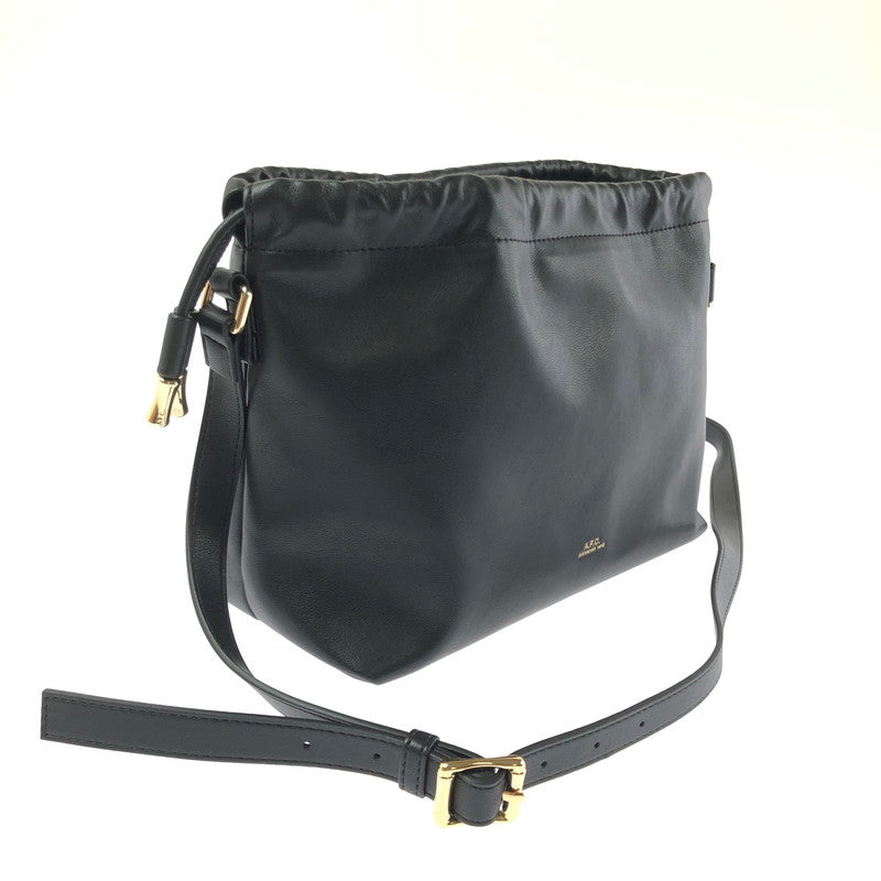 【中古品】【メンズ】 A.P.C. アーペーセー FAUX LEATHER SHOULDER BAG フォー レザー ショルダー バッグ 鞄 188-261015-ty-06-tagh カラー：ブラック 万代Net店