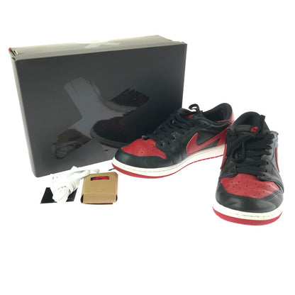 【中古品】【メンズ】 NIKE ナイキ AIR JORDAN 1 RETRO LOW OG IW6276-001 エアジョーダン 1 レトロ ロー スニーカー 靴 160-261003-na-20-tagh サイズ：28cm US 10 カラー：BLACK/BLACK-VARSITY RED 万代Net店