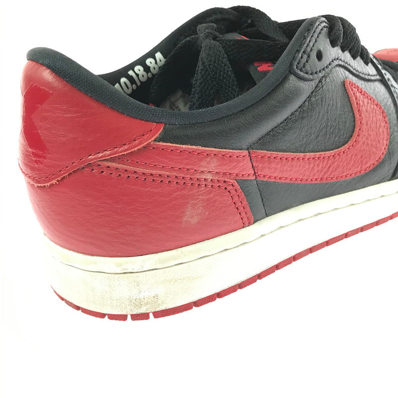 【中古品】【メンズ】 NIKE ナイキ AIR JORDAN 1 RETRO LOW OG IW6276-001 エアジョーダン 1 レトロ ロー スニーカー 靴 160-261003-na-20-tagh サイズ：28cm US 10 カラー：BLACK/BLACK-VARSITY RED 万代Net店
