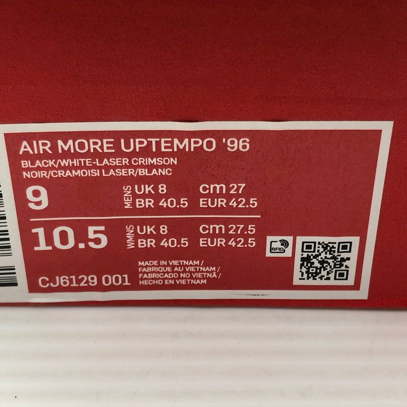 【中古品】【メンズ】 NIKE ナイキ AIR MORE UP TEMPO CJ6129-001 エア モア アップテンポ 96 モアテン スニーカー 靴 160-261005-na-51-tagh サイズ：27cm US 9 カラー：BLACK/WHITE-LASER CRIMSON 万代Net店