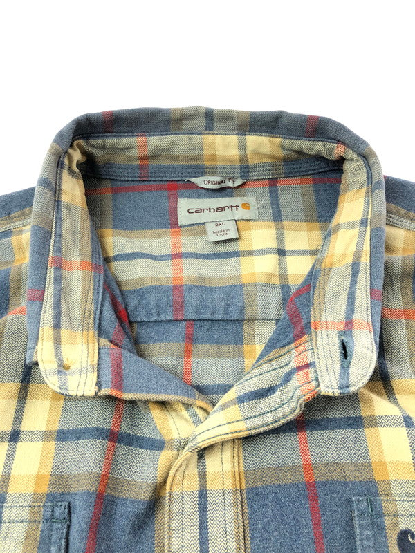 【中古品】【メンズ】 CARHARTT カーハート ORIGINAL FIT HUBBARD L/S PLAID SHIRT 101294 418 チェックシャツ 長袖シャツ 146-261001-na-11-tagh サイズ：2XL カラー：マルチカラー 万代Net店