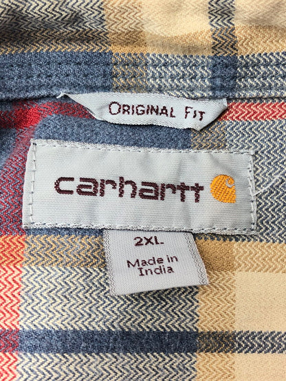 【中古品】【メンズ】 CARHARTT カーハート ORIGINAL FIT HUBBARD L/S PLAID SHIRT 101294 418 チェックシャツ 長袖シャツ 146-261001-na-11-tagh サイズ：2XL カラー：マルチカラー 万代Net店