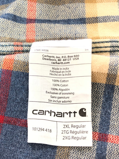 【中古品】【メンズ】 CARHARTT カーハート ORIGINAL FIT HUBBARD L/S PLAID SHIRT 101294 418 チェックシャツ 長袖シャツ 146-261001-na-11-tagh サイズ：2XL カラー：マルチカラー 万代Net店