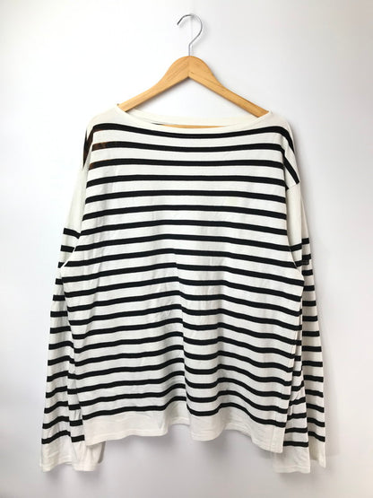 【現状渡し品】【メンズ】 OUTIL ウティ L/S BORDER T-SHIRT フランス製 ロングスリーブ ボーダー ロング スリーブ Tシャツ トップス 140-261002-rt-36-tagh サイズ：3 カラー：ホワイト/ブラック 万代Net店