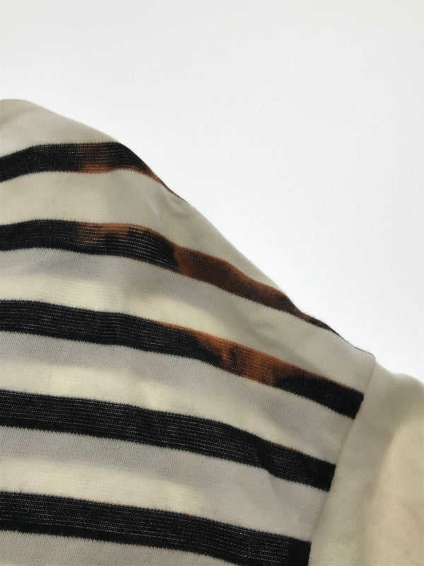 【現状渡し品】【メンズ】 OUTIL ウティ L/S BORDER T-SHIRT フランス製 ロングスリーブ ボーダー ロング スリーブ Tシャツ トップス 140-261002-rt-36-tagh サイズ：3 カラー：ホワイト/ブラック 万代Net店